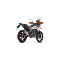 Silencieux Indy Race EVO ARROW - aluminium dark - embout carbone - homologué - KTM 390 ADVENTURE R / X 2025-2026 2