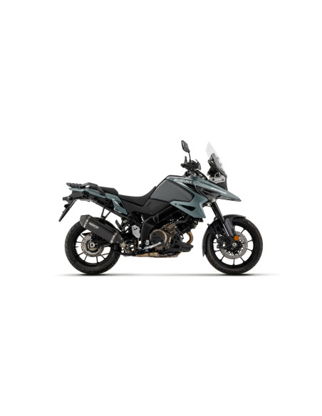 Silencieux Explorer ARROW - aluminium dark - embout carbone - homologué - SUZUKI V-STROM 1050 2025-2026