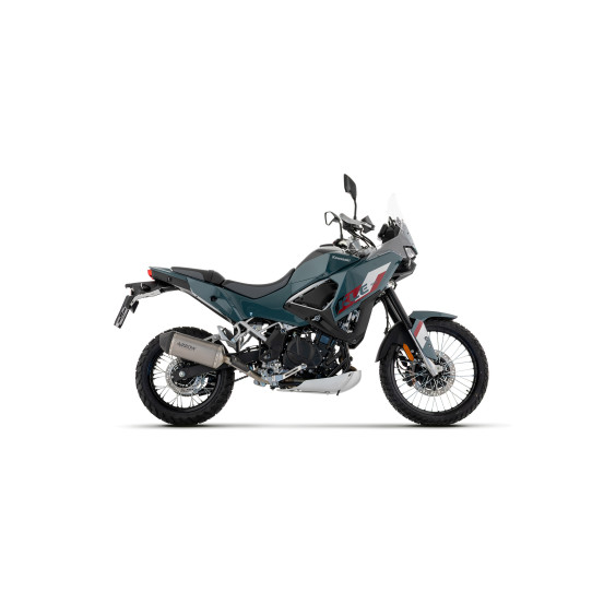 Silencieux Explorer ARROW - aluminium dark - embout carbone - homologué - KAWASAKI KLE 500 2026