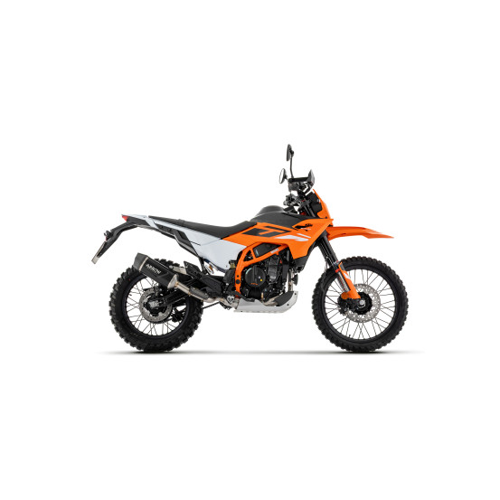 Silencieux Indy Race EVO ARROW - aluminium dark - embout carbone - homologué - KTM 390 ENDURO R / SMC-R 2025-2026