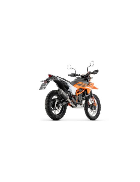 Silencieux Indy Race EVO ARROW - aluminium dark - embout carbone - homologué - KTM 390 ENDURO R / SMC-R 2025-2026