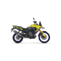 Silencieux Explorer ARROW - aluminium dark - embout carbone - homologué - SUZUKI V-STROM 800DE / SE 2023-2026