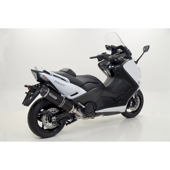 Silencieux Race-Tech ARROW - aluminium dark - embout carbone - homologué - YAMAHA TMAX 500 2008-2011 - TMAX 530 2012-2016
