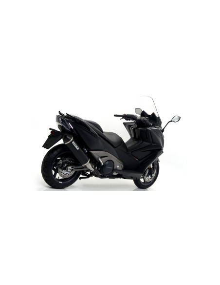 Silencieux Urban ARROW - aluminium dark - embout inox dark - homologué - KYMCO AK 550 2017-2020