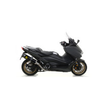 Silencieux Race-Tech ARROW - aluminium dark - embout carbone - homologué - YAMAHA TMAX 530 2017-2019 - TMAX 560 2020-2024