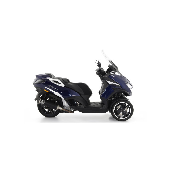 Silencieux Urban ARROW - aluminium dark - embout carbone - homologué - PEUGEOT METROPOLIS 400 2017-2021