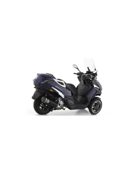 Silencieux Urban ARROW - aluminium dark - embout carbone - homologué - PEUGEOT METROPOLIS 400 2017-2021