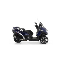Silencieux Urban ARROW - aluminium dark - embout inox dark - homologué - PEUGEOT METROPOLIS 400 2017-2021