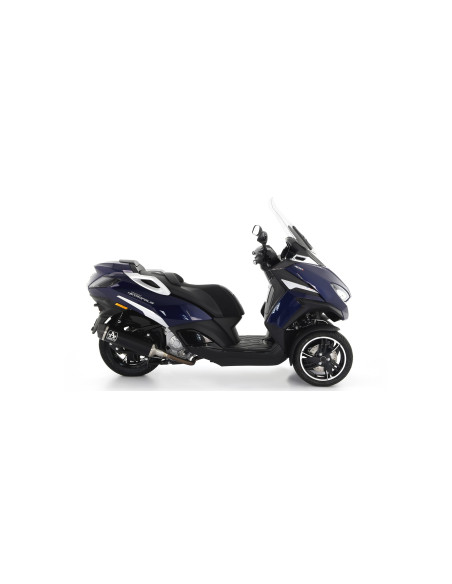 Silencieux Urban ARROW - aluminium dark - embout inox dark - homologué - PEUGEOT METROPOLIS 400 2017-2021