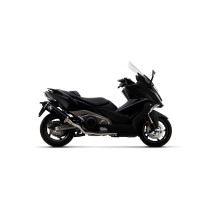 Silencieux Urban ARROW - aluminium dark - embout carbone - homologué - KYMCO AK 550 2021-2026