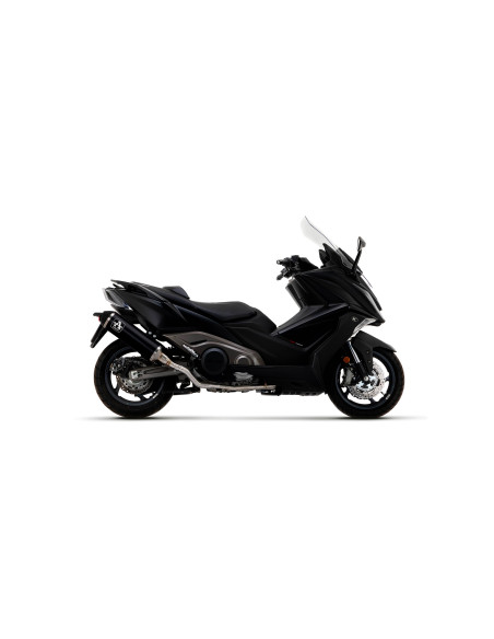 Silencieux Urban ARROW - aluminium dark - embout carbone - homologué - KYMCO AK 550 2021-2026