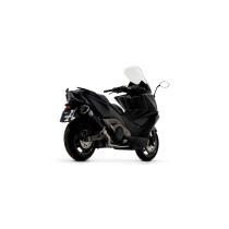 Silencieux Urban ARROW - aluminium dark - embout inox dark - homologué - KYMCO AK 550 2021-2026 2
