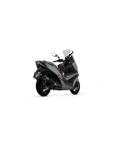 Silencieux Urban ARROW - aluminium dark - embout inox dark - homologué - KYMCO XCITING 400I S 2021-2024
