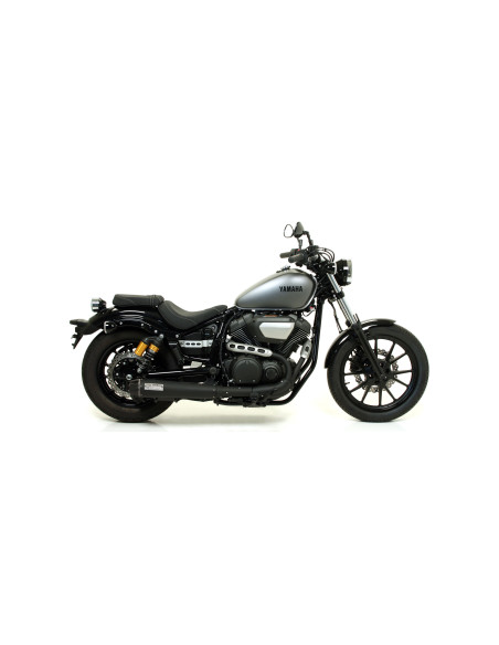 Silencieux Rebel ARROW - inox dark - embout carbone - homologué - YAMAHA XV BOLT 950 R 2014-2016