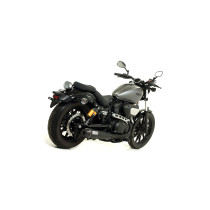 Silencieux Rebel ARROW - inox dark - embout carbone - homologué - YAMAHA XV BOLT 950 R 2014-2016 2