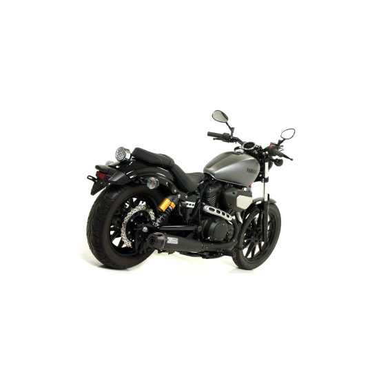 Silencieux Rebel ARROW - inox dark - embout carbone - homologué - YAMAHA XV BOLT 950 R 2014-2016