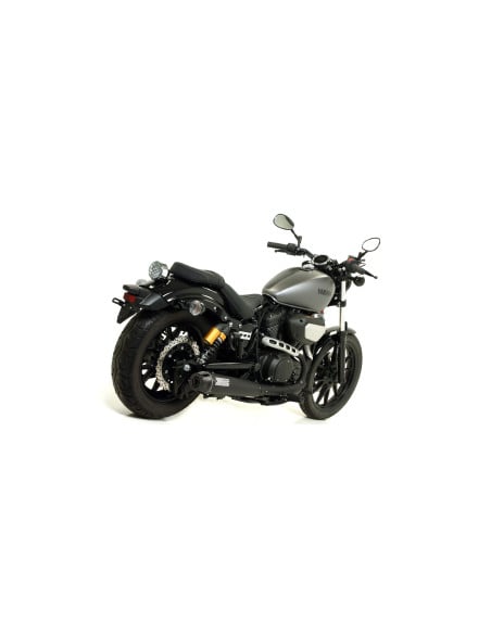 Silencieux Rebel ARROW - inox dark - embout carbone - homologué - YAMAHA XV BOLT 950 R 2014-2016