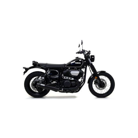 Silencieux Rebel ARROW - inox dark - embout carbone - homologué - YAMAHA SCR 950 2017-2020