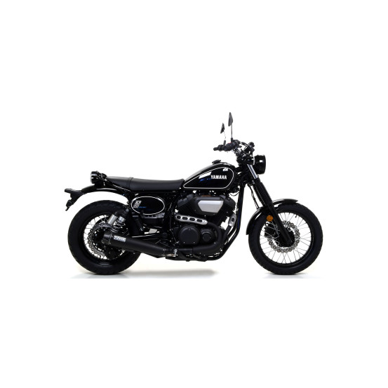 Silencieux Rebel ARROW - inox dark - embout aluminium dark - homologué - YAMAHA SCR 950 2017-2020