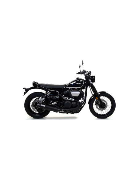 Silencieux Rebel ARROW - inox dark - embout aluminium dark - homologué - YAMAHA SCR 950 2017-2020