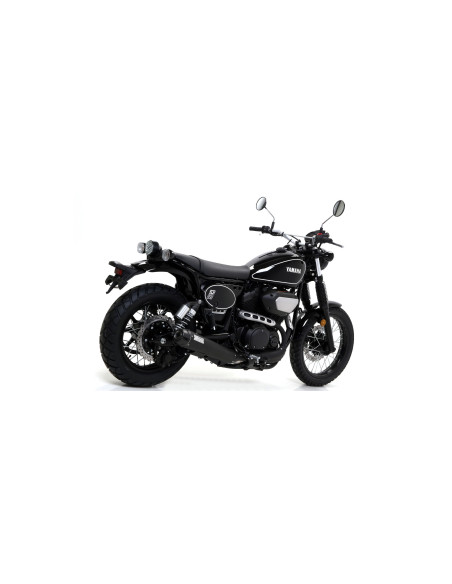 Silencieux Rebel ARROW - inox dark - embout aluminium dark - homologué - YAMAHA SCR 950 2017-2020