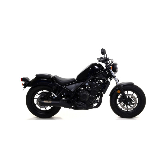Silencieux Rebel ARROW - inox dark - embout carbone - homologué - HONDA CMX 500 Rebel ARROW 2017-2024