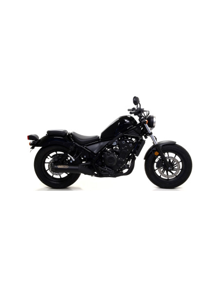 Silencieux Rebel ARROW - inox dark - embout carbone - homologué - HONDA CMX 500 Rebel ARROW 2017-2024