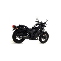 Silencieux Rebel ARROW - inox dark - embout carbone - homologué - HONDA CMX 500 Rebel ARROW 2017-2024 2