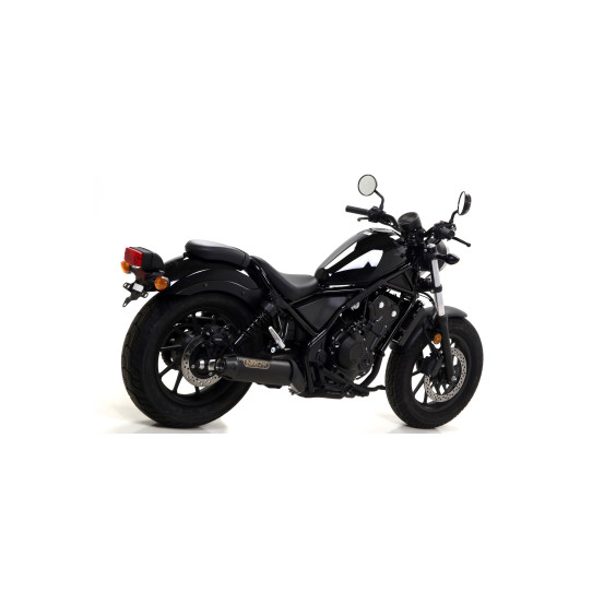 Silencieux Rebel ARROW - inox dark - embout carbone - homologué - HONDA CMX 500 Rebel ARROW 2017-2024