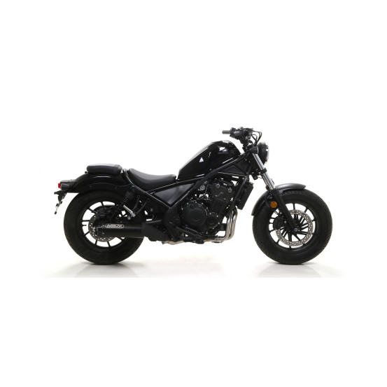 Silencieux Rebel ARROW - inox dark - embout aluminium dark - homologué - HONDA CMX 500 Rebel ARROW 2017-2024