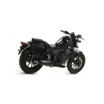 Silencieux Rebel ARROW - inox dark - embout aluminium dark - homologué - HONDA CMX 500 Rebel ARROW 2017-2024 2