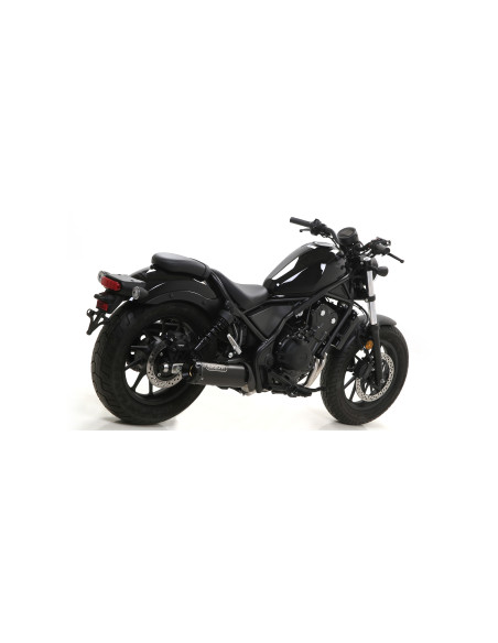 Silencieux Rebel ARROW - inox dark - embout aluminium dark - homologué - HONDA CMX 500 Rebel ARROW 2017-2024