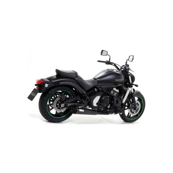 Silencieux Rebel ARROW - inox dark - embout carbone - homologué - KAWASAKI VULCAN S 650 2017-2020