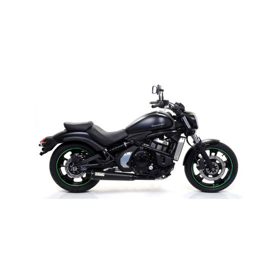 Silencieux Rebel ARROW - inox dark - embout aluminium dark - homologué - KAWASAKI VULCAN S 650 2017-2020