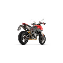 Paire de silencieux Round-Sil racing ARROW - titane dark - embout carbone - non homologué - DUCATI 2