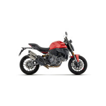 Double silencieux Round-Sil racing ARROW - titane dark - embout carbone - non homologué - DUCATI 2