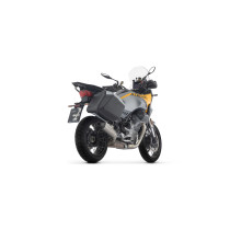 Silencieux Indy Race EVO ARROW - alu dark - embout carbone - homologué - MOTO GUZZI V100 MANDELLO 2023-26 - STELVIO 2025-26 2