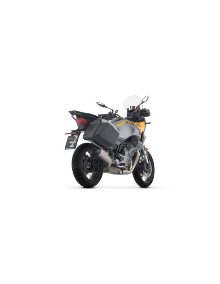 Silencieux Indy Race EVO ARROW - alu dark - embout carbone - homologué - MOTO GUZZI V100 MANDELLO 2023-26 - STELVIO 2025-26