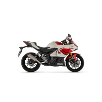 Silencieux Icon ARROW - titane - embout carbone - homologué - YAMAHA YZF R3 - MT-03 2025-2026