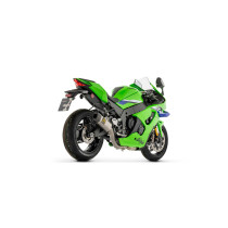 Silencieux Indy Race avec raccord en titane ARROW - aluminium dark - embout carbone - homologué - KAWASAKI ZX-10R / ZX-10RR 2026 2