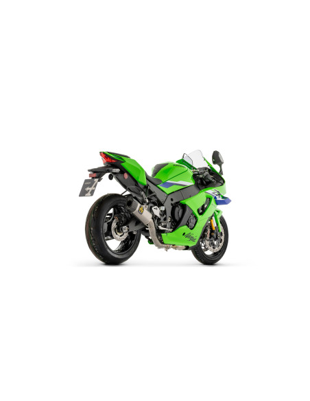 Silencieux Indy Race avec raccord en titane ARROW - aluminium dark - embout carbone - homologué - KAWASAKI ZX-10R / ZX-10RR 2026
