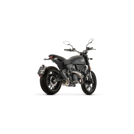 Silencieux Rebel ARROW - inox dark - embout aluminium dark - homologué - DUCATI SCRAMBLER 800 2025-2026