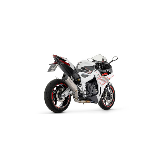 Silencieux Indy Race EVO ARROW - aluminium dark - embout carbone - homologué - ZONTES ZT703-RR 2025-2026