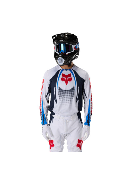 Maillot cross Fox 2027 360 Temper - Blanc