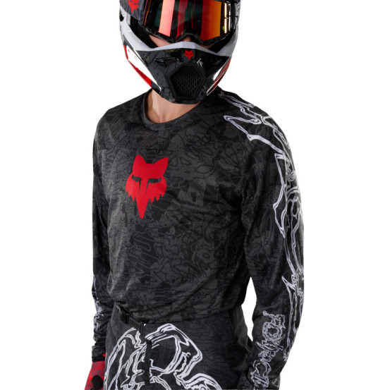 Maillot cross Fox 2027 180 Abyss - Noir