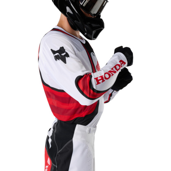 Maillot cross Fox 2027 180 Honda - Blanc Rouge