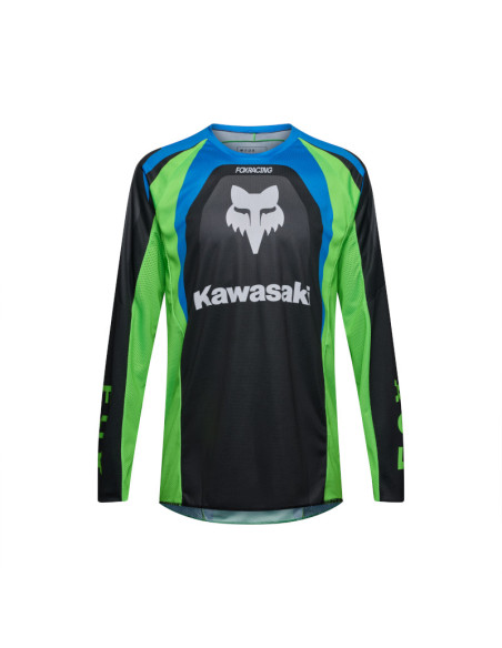 Maillot cross Fox 2027 180 Kawasaki - Noir