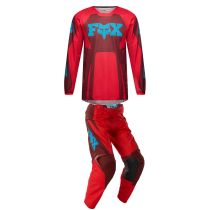 Tenue cross enfant Fox 2027 180 Raid - Rouge