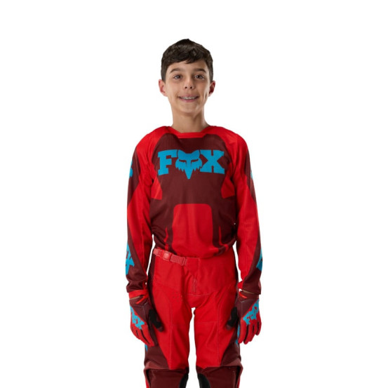 Tenue cross enfant Fox 2027 180 Raid - Rouge