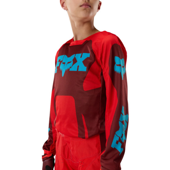 Tenue cross enfant Fox 2027 180 Raid - Rouge